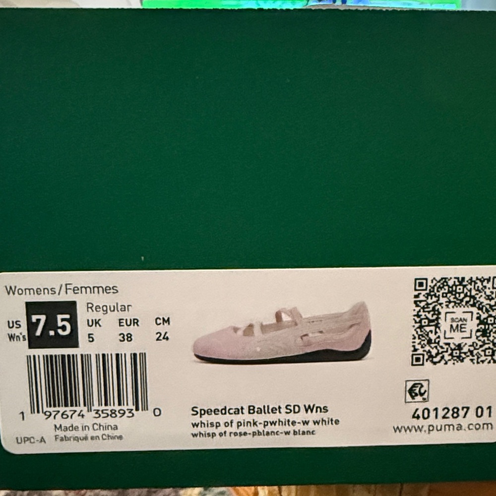 NWB Speedcat Ballet Suede Size 38 - Picture 5 of 6